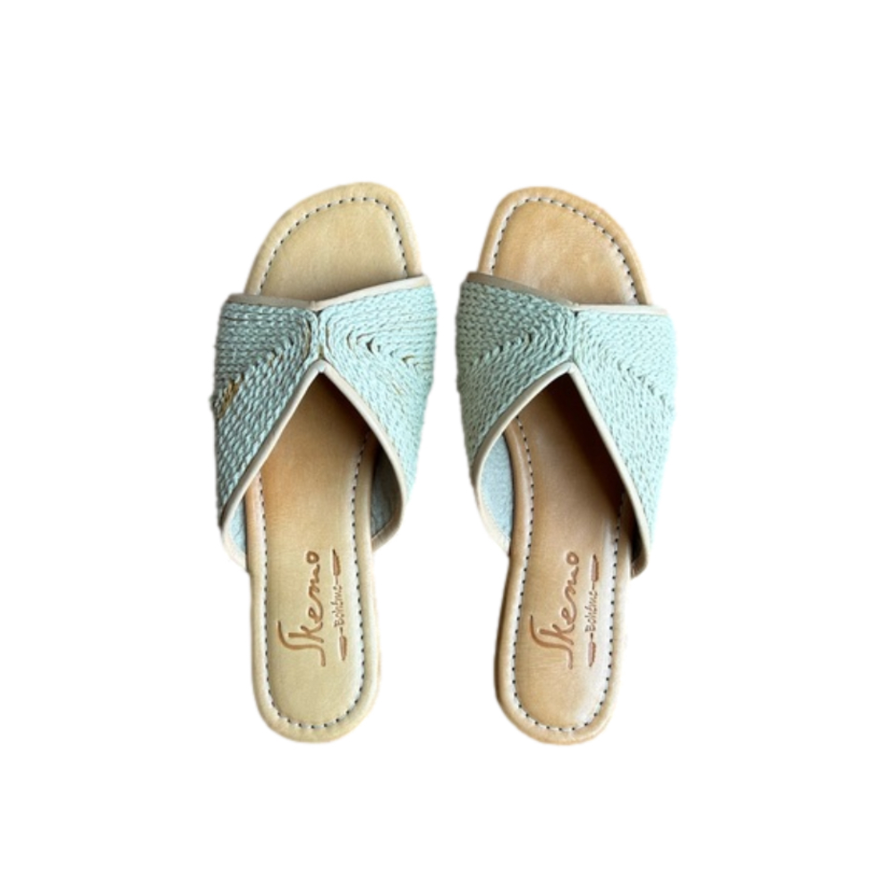 SKEMO Woven Hemp Leather Sandal women’s size 6 - Picture 3 of 14